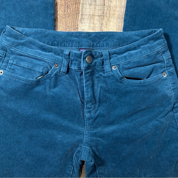 Patagonia Organic Cotton Corduroy Pants Teal Blue Size 27 Short 4 Gorpcore - Picture 3 of 7
